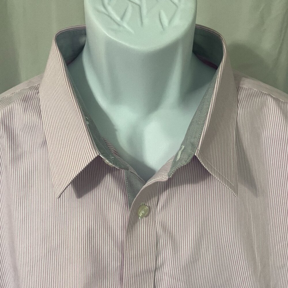 UNTUCKit Men’s 3XL Wrinkle Free Button Down Shirt Pink White Long Sleeve 👔 EUC 🌟